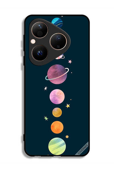 Covernex غطاء حماية لهاتف هواوي بيورا 80 بتصميم الكواكب في صف واحد