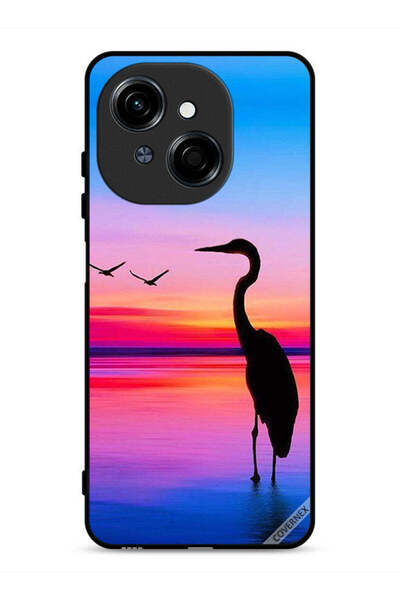 Covernex غطاء حماية لهاتف تكنو سبارك جو 1 4G بطبعة ثورن آند بيرد