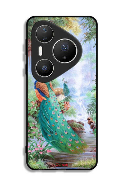 Tolwak غطاء حماية لهاتف هواوي بيورا 80 برو بلس - نقشة الطاووس