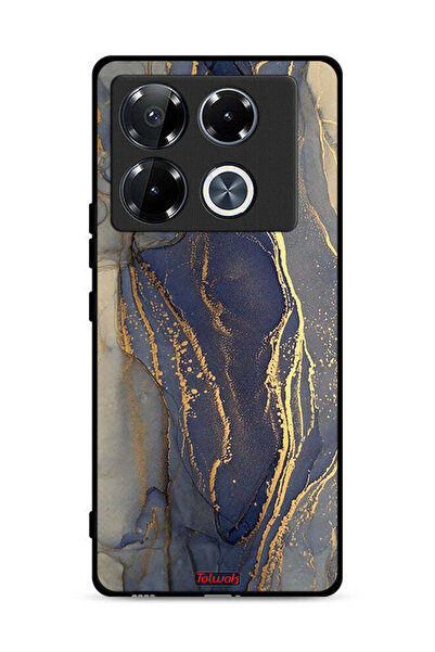 Tolwak غطاء حماية لهاتف Infinix Note 40 Pro Plus 5G بنقشة رخامية لامعة