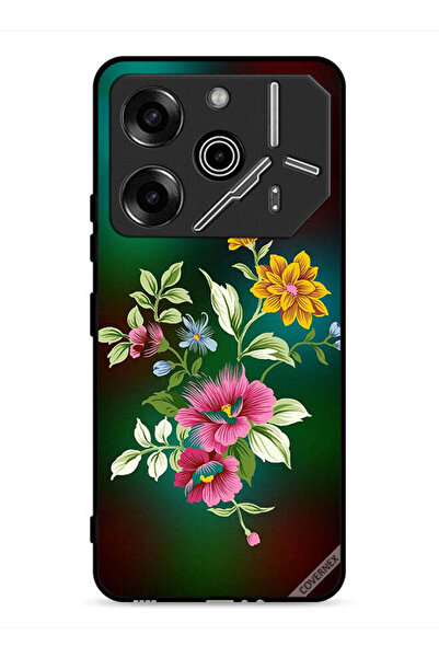 Covernex غطاء حماية لهاتف تكنو بوفا 6 برو 5G بنقشة زهور عالية الدقة