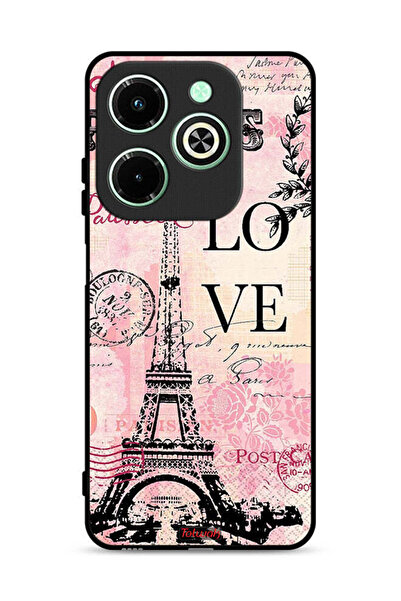 Tolwak غطاء حماية لهاتف Infinix Hot 40i 4G بطبعة باريس لوف