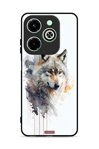 Tolwak غطاء حماية لهاتف Infinix Hot 40i 4G بطبعة ذئب تجريدية