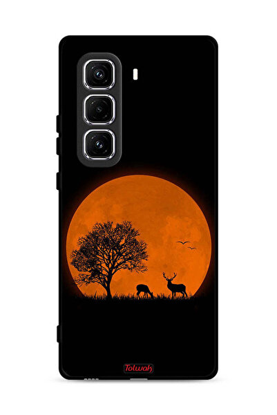 Tolwak غطاء حماية لهاتف Infinix Hot 50 Pro 4G بطبعة فن القمر المسائي