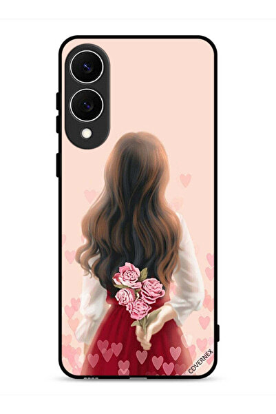 Covernex غطاء حماية لهاتف سامسونج جالاكسي S25 إيدج بنقشة فتاة تخفي الزهور