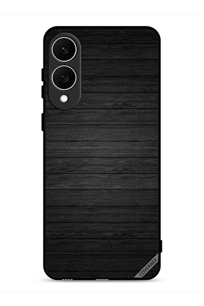 Covernex غطاء حماية لهاتف سامسونج جالاكسي S25 إيدج بنمط خشبي داكن