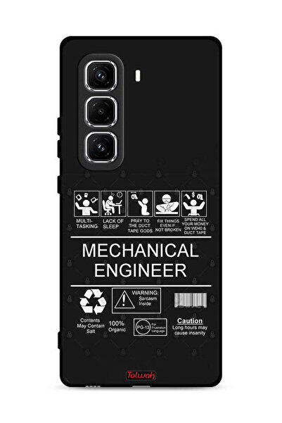 Tolwak غطاء حماية لهاتف Infinix Hot 50 Pro 4G، ملصق مهندس ميكانيكي