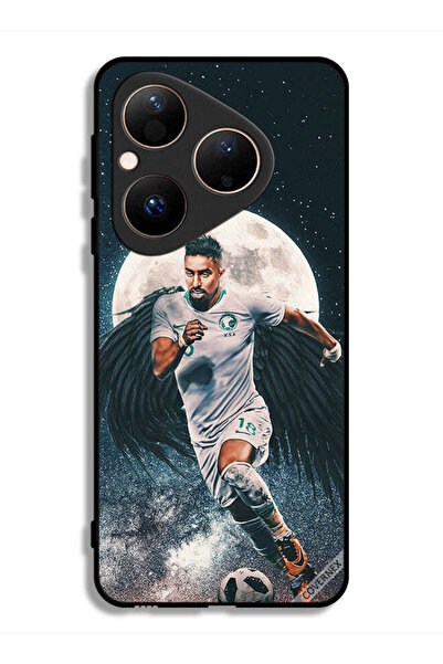 Covernex غطاء حماية لهاتف هواوي بيورا 80، سالم الدوسري، يحمل كرة قدم