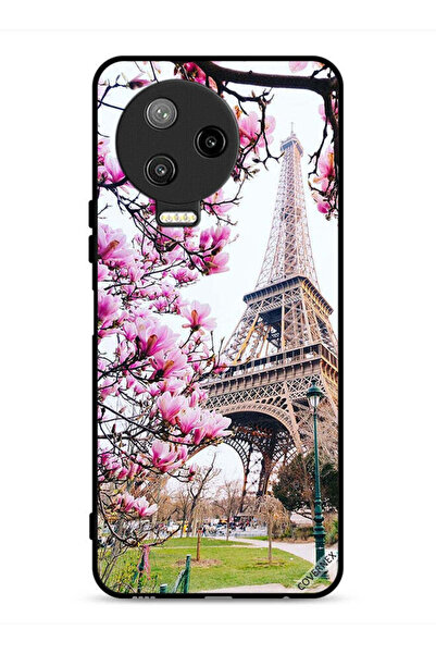 Covernex غطاء حماية لهاتف إنفينيكس نوت ١٢ برو ٤جي بطبعة زهور وبرج إيفل