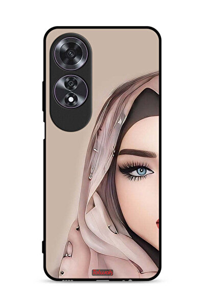 Tolwak غطاء حماية Oppo A60 برسم فتاة نصف وجه