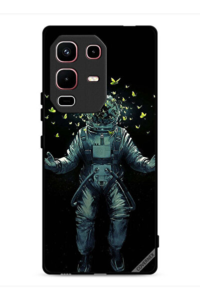 Covernex غطاء حماية لهاتف Infinix Note 50s بطبعة رائد فضاء وفراشات