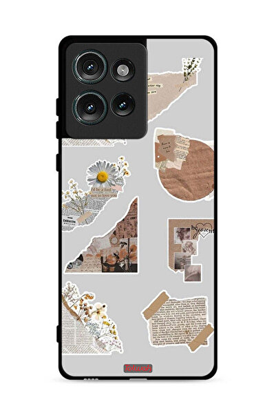 Tolwak غطاء حماية لهاتف موتورولا إيدج 50، قطع من الملصقات الورقية