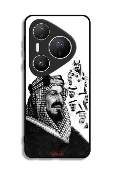 Tolwak غطاء حماية لهاتف هواوي بيورا 80 برو، ملصق فني أبيض وأسود لملوك المملكة...