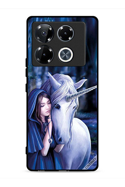 Covernex غطاء حماية لهاتف Infinix Note 40 Pro 5G بتصميم فتاة وحيد القرن المحبوبة