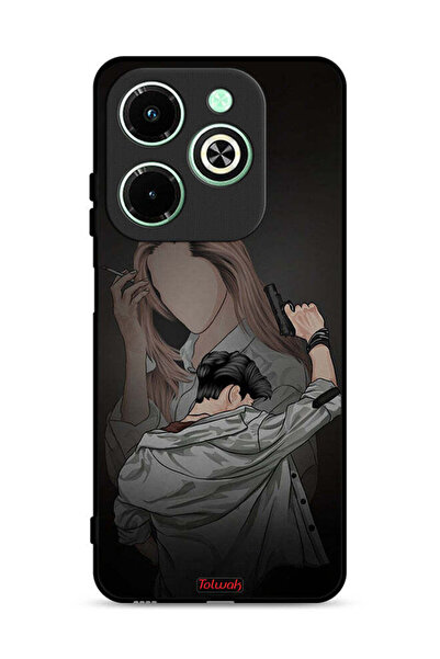 Tolwak غطاء حماية لهاتف Infinix Hot 40i 4G بطبعة عصابة زوجين