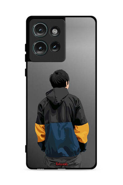 Tolwak غطاء حماية لهاتف موتورولا إيدج 50 بتصميم صورة صبي