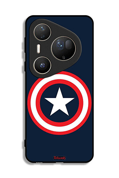 Tolwak غطاء حماية فائق من هواوي بيورا 80 بتصميم كابتن أمريكا