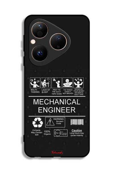 Tolwak غطاء حماية لهاتف هواوي بيورا 80 - ملصق مهندس ميكانيكي