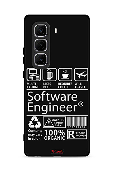 Tolwak غطاء حماية لهاتف Infinix Hot 50 Pro 4G، ملصق مهندس برمجيات