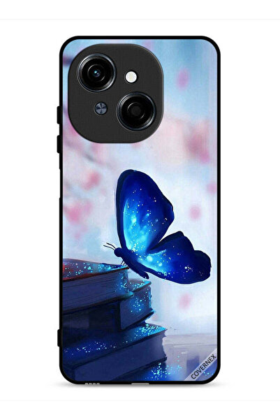 Covernex غطاء حماية لهاتف تكنو سبارك جو 1 إس 4 جي، مزين بنقشة فراشة جالسة على...