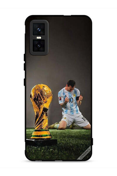 Covernex غطاء حماية لهاتف Infinix GT 30 Pro بشعار ليو ميسي وكأس الفيفا