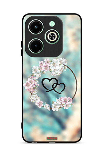 Tolwak غطاء حماية لهاتف Infinix Hot 40i 4G برسومات قلوب ورسومات دائرية