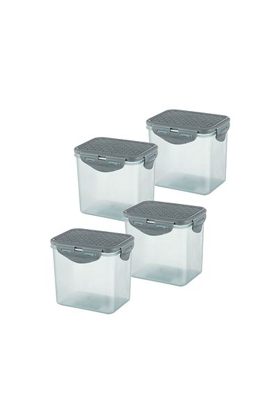 Dania 4-Piece Plastic Food Storage Container Set with Plastic Lid