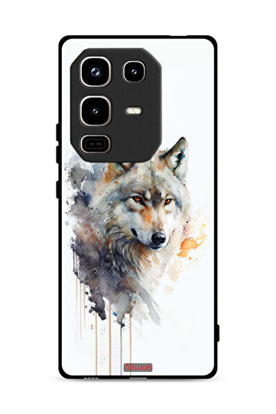 Tolwak غطاء حماية لهاتف Infinix Note 50 Pro 4G بتصميم فن تجريدي للذئب