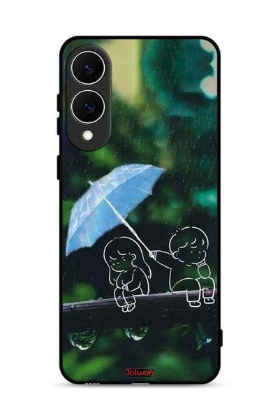 Tolwak غطاء حماية لهاتف Samsung Galaxy S25 Edge برسومات زوجين من الفن التجريدي