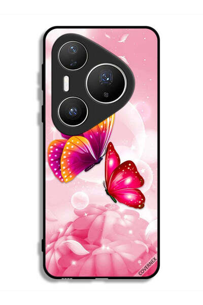 Covernex غطاء حماية لهاتف هواوي بيورا 80 برو بلس بنقشة فراشات لطيفة