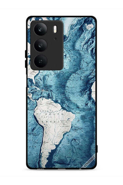 Covernex غطاء حماية لهاتف Realme C75 4G برسومات خريطة فنية