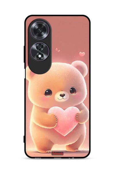 Tolwak غطاء حماية Oppo A60 على شكل باندا صغير لطيف يحمل قلبًا