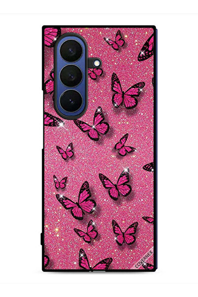 Covernex غطاء حماية لهاتف سامسونج جالاكسي زد فولد 7 برسومات لامعة وفراشات