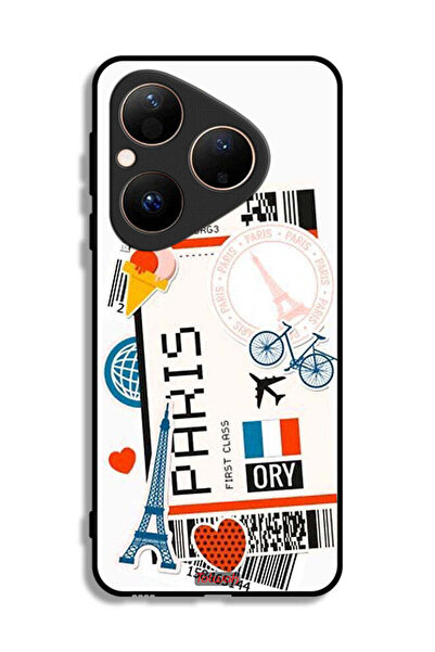 Tolwak غطاء حماية لهاتف هواوي بيورا 80 - ملصق باريسي