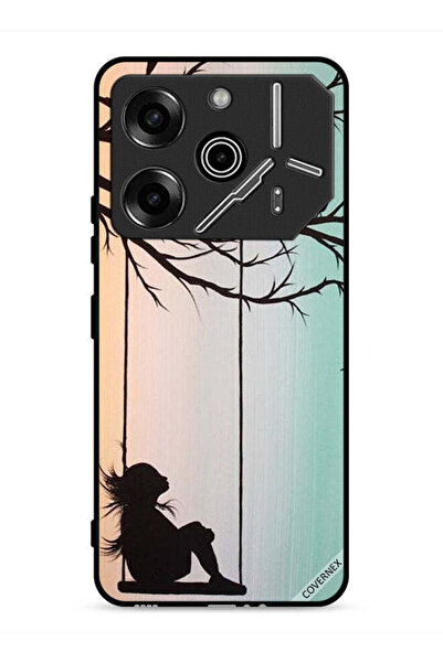 Covernex غطاء حماية لهاتف تكنو بوفا 6 برو 5G، رسمة فتاة صغيرة حزينة