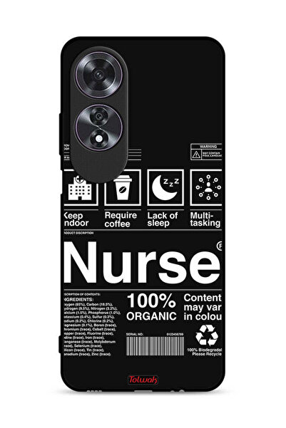 Tolwak غطاء حماية لهاتف Oppo A60 مع ملصق ممرضة