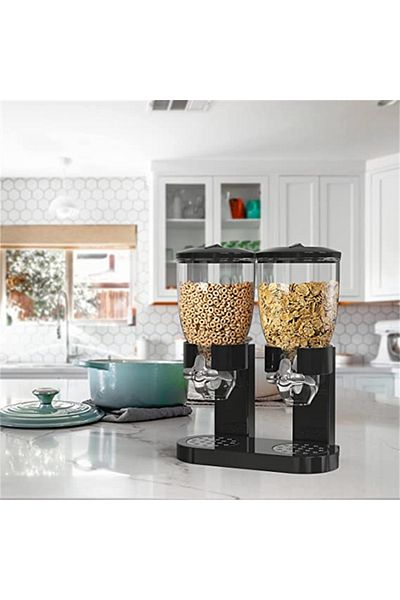 Choice Double storage container for oatmeal, cornflakes, and snacks