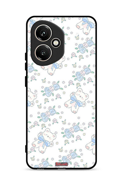 Tolwak غطاء حماية لهاتف Honor 400 مع أيقونة دب تيدي لطيف وزهور