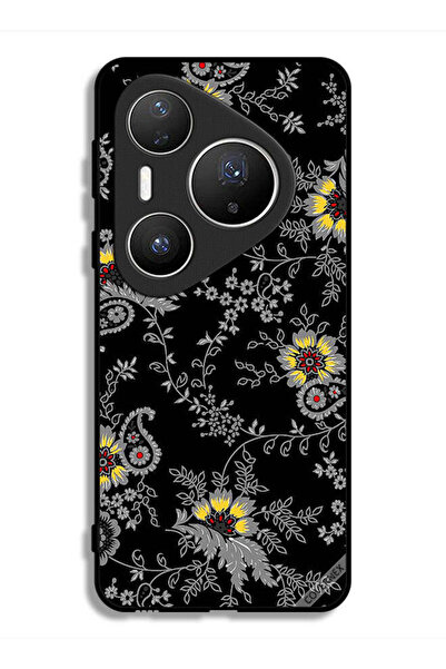 Covernex غطاء حماية لهاتف هواوي بيورا 80 برو بخلفية زهور فنية