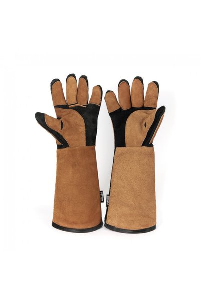 Petsuit Cat Catching Glove - 45 cm - Non-Teeth - 100% Leather Black-Tan