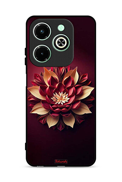 Tolwak غطاء حماية لهاتف Infinix Hot 40i 4G بتصميم تجريدي زهري