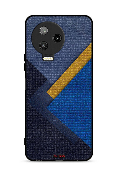 Tolwak غطاء حماية جلدي بنقشة مثلثات لهاتف Infinix Note 12 Pro 4G