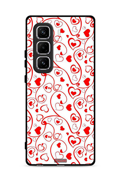 Tolwak غطاء حماية لهاتف Infinix Hot 50 Pro 4G بنقشة قلوب