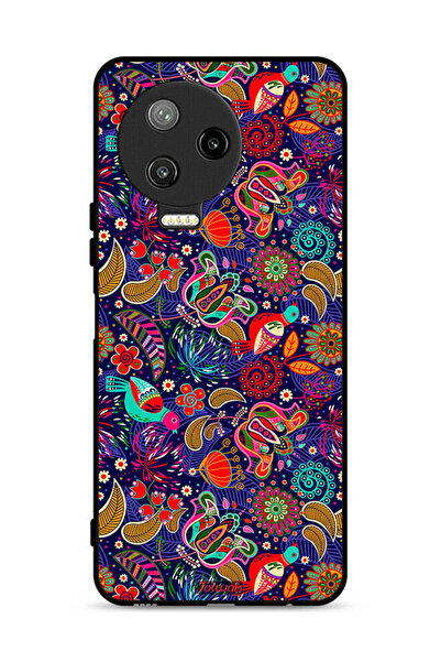 Tolwak غطاء حماية لهاتف Infinix Note 12 Pro 4G بنقشة طيور وأوراق زهور ملونة