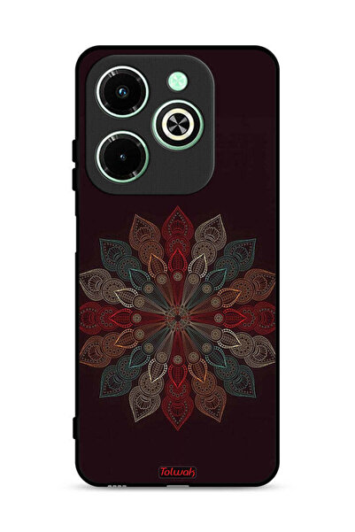 Tolwak غطاء حماية لهاتف Infinix Hot 40i 4G بنقشة زهرة ماندالا