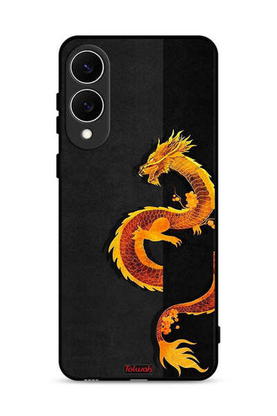 Tolwak Samsung Galaxy S25 Edge Protective Case Cover Dragon Art