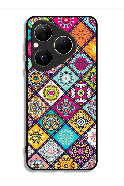 Covernex غطاء حماية لهاتف هواوي بيورا 80 بنقشة ماندالا بأشكال إسلامية