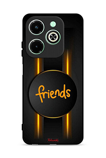 Tolwak غطاء حماية لهاتف Infinix Hot 40i 4G بطبعة Friends