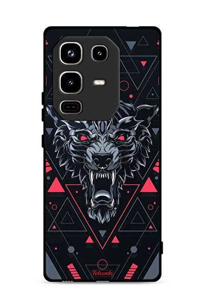 Tolwak غطاء حماية لهاتف Infinix Note 50 Pro 4G بتصميم الذئب المتمايل
