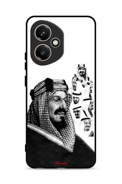 Tolwak غطاء حماية لهاتف Honor 400، ملصق فني أبيض وأسود لملوك المملكة العربية ...